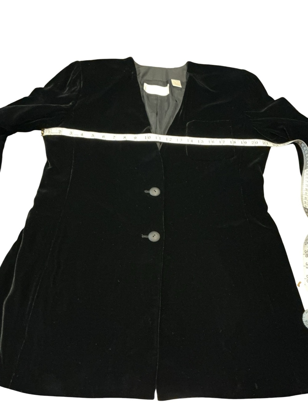 Dana Buchman Black Velvet Blazer Size 12 Elegant Career Jacket - Picture 4 of 7